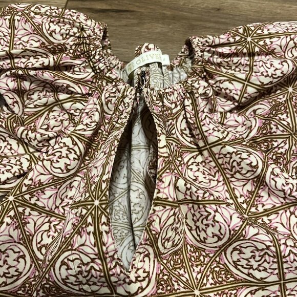 Marie Oliver Kara Dress SZ Small Mini Ruffle Nouveau Mosaic 100% Cotton - Picture 5 of 13